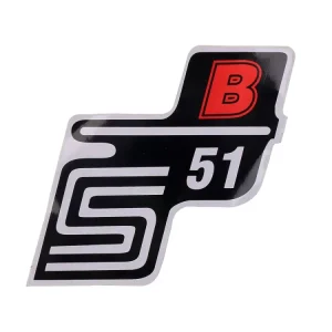 Schriftzug S51 B Folie / Aufkleber rot für Simson S51 Preiswert