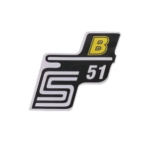 Schriftzug S51 B Folie / Aufkleber gelb für Simson S51 Günstig