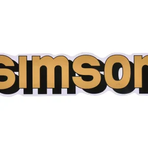 Schriftzug Folie / Aufkleber Tank gold, schwarz für Simson S51 Garantierte Lieferung