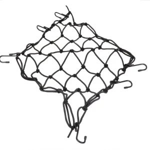 Rabatt Gepäcknetz 42x42cm schwarz mit 6 Haken