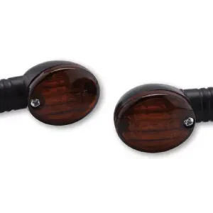 Online Kaufen SHIN YO Micro Glühlampen Mini Indicator Gehäuse Schwarz / Linse Rauchgrau-Orange (Paar), vorn & hinten