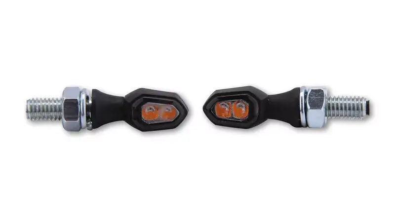 Bestseller SHIN YO Crumb LED Blinker Gehäuse Schwarz / Linse Rauchgrau (Paar), vorn & hinten