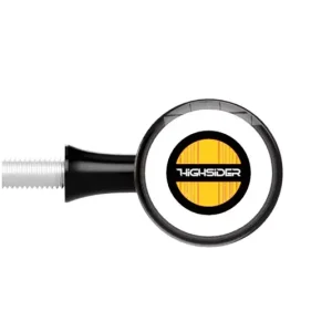 HIGHSIDER pro Rocket Bullet LED Blinker/Positionslicht Schwarz/Getönt 2in1, E-geprüft (Paar) Zertifiziert