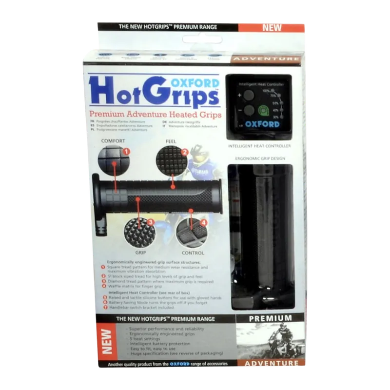 OXFORD Heizgriffe ''Hotgrips®Premium'' - Adventure, Grifflänge 132 / 122 mm Zertifiziert