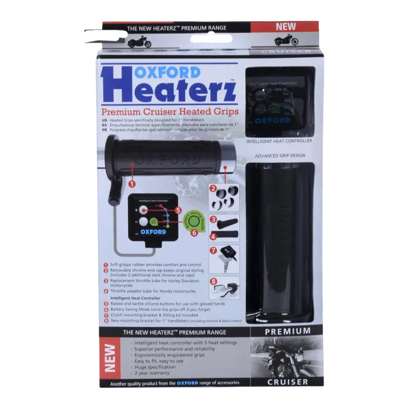 Preisreduziert OXFORD Heizgriffe ''Hotgrips®Premium'' - Cruiser, Grifflänge 138 / 119 mm