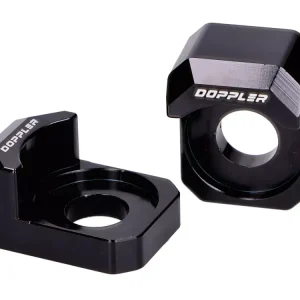 Kettenspanner Gleitstück Set Doppler schwarz für Rieju MRT 18-, Peugeot XPS, XP7 Neue Ware