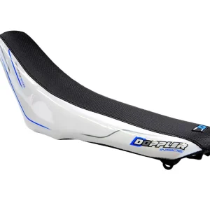 Sitzbankbezug Doppler schwarz / weiß / blau für Rieju MRT Kostenloser Versand