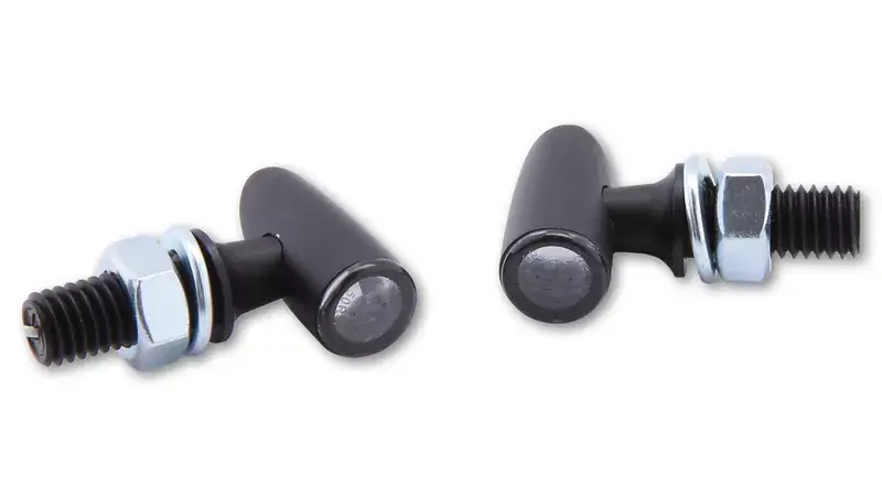 Kostenfreie Lieferung HIGHSIDER Pro Proton One LED Blinker Gehäuse Schwarz / Linse Rauchgrau (Paar), vorn & hinten