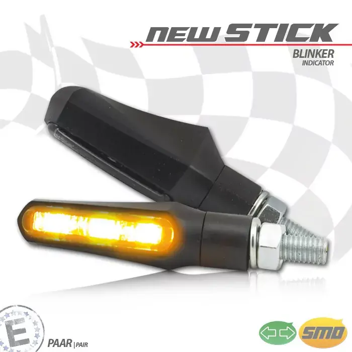 LED-Blinker New Stick schwarz getönt E-geprüft Nur Heute