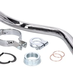 Auspuffkrümmer Set Chrom 28mm für Simson Schwalbe KR51/2 Neue Ware