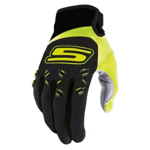 Handschuhe MX S-Line homologiert, schwarz / fluo-gelb - Größe M Gratis Versand