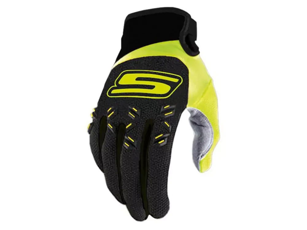 Handschuhe MX S-Line homologiert, schwarz / fluo-gelb - Größe S Online Kaufen