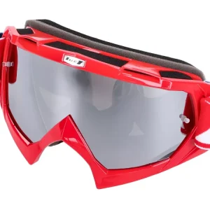 MX-Brille LUC1 Team weiß / rot - Iridium Chrom Echt