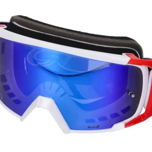 Angebot MX-Brille LUC1 Team weiß / rot - Iridium blau