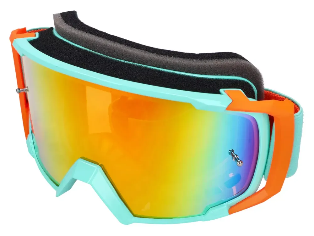 Super-Preis MX-Brille S-Line Scrub blau / orange - Iridium orange