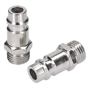 Kracherpreis Druckluft-Schnellverbinder Set 1/4 Zoll BSP Außengewinde 2-teilig