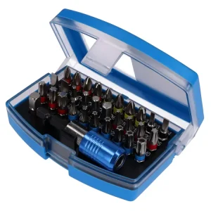 Neu Schraubendrehereinsätze / Bit Satz farbkodiert 32-teilig