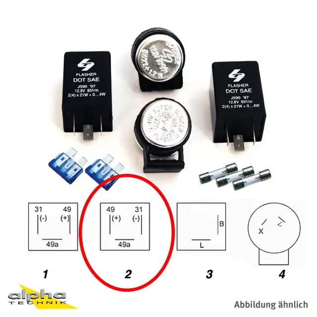 Sonderaktion Blinker Relais 12V 2 (4) x 21W + 0 bis 4W