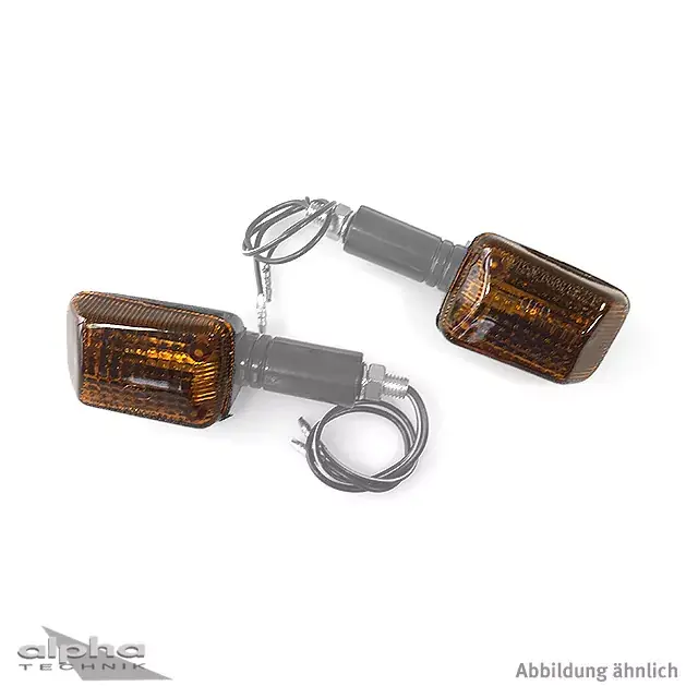 Blinker-Glas schwarz mit ECE-Prüfzeichen passend für Motorradblinker Gratis Versand