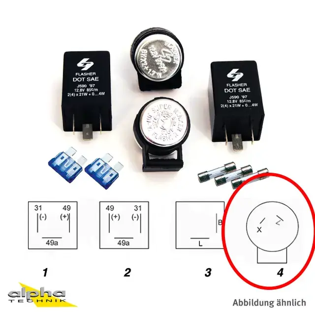 Blinkrelais 12V 2x8W + 1,7W passend für Ochsenaugen Blinker Aktuell