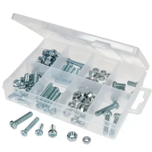 Maschinenschrauben und Muttern Sortimentskasten M5, M6 105-teilig Sonderangebot