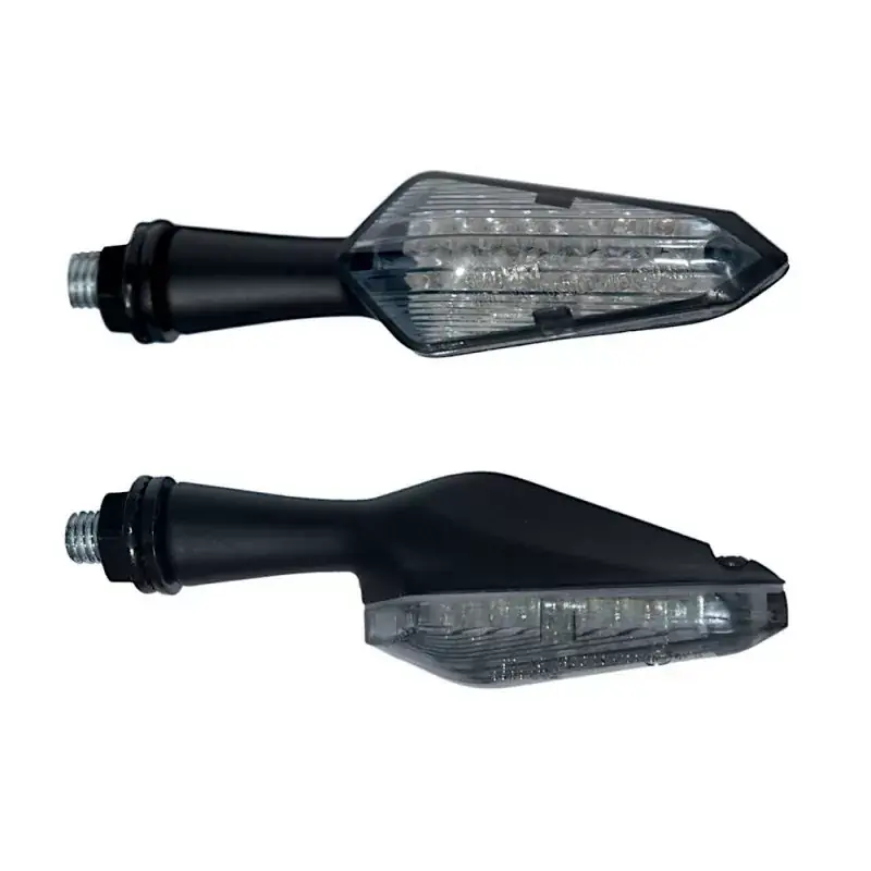 FAR Motorrad LED Blinker Arrow Dark Line getönt Aluminium M8 Paar E-geprüft Preis Gesenkt