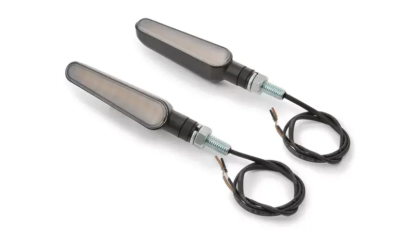 Wochenendangebot DAYTONA D-Light-Ray LED Sequenz-Blinker Gehäuse Schwarz / Linse Klar (Paar), vorn & hinten