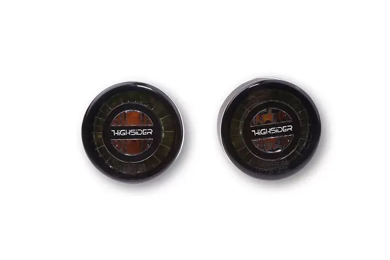 HIGHSIDER pro Rocket LED Blinker/Positionslicht 2in1 Schwarz/Getönt, E-geprüft (Paar) Beliebt
