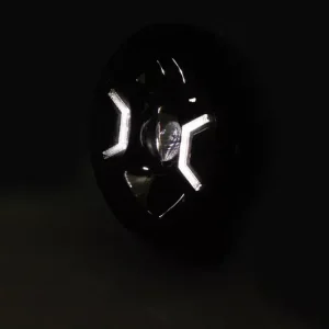 Expressversand HIGHSIDER 7 Zoll LED-Scheinwerfer HD-Style Typ 2 Schwarz E-geprüft