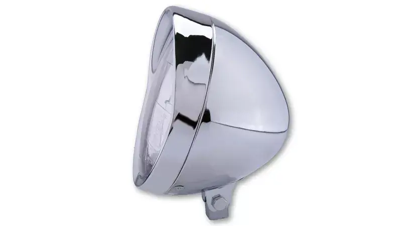 SHIN YO 6 1/2 Zoll Scheinwerfer Chrom mit Schirm passend für Cruiser Sonderaktion