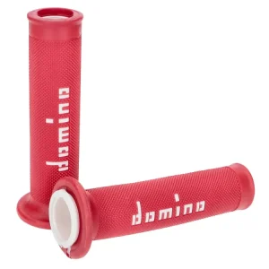Preisknaller Griffe Satz Domino A010 On-Road rot / weiß mit offenen Enden