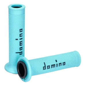 Kracherpreis Griffe Satz Domino A010 On-Road türkis / schwarz mit offenen Enden