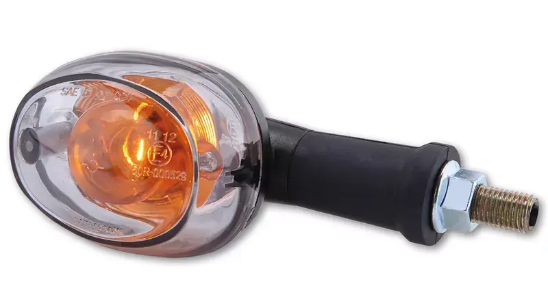 SHIN YO Oval Blinker Gehäuse Schwarz / Linse Klar (Paar), Vorn & Hinten Super-Preis