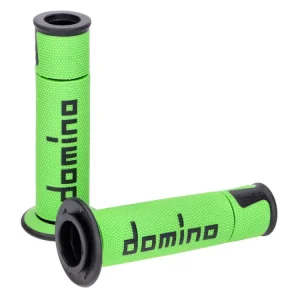 Griffe Satz Domino A450 On-Road Racing grün / schwarz mit offenen Enden Super-Preis