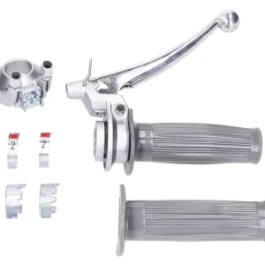 Preiswert Schaltgriffarmatur komplett 2-Gang / 3-Gang grau für Puch, Sachs, Zündapp