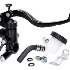 Bremspumpe / Bremszylinder vorn radial, externer Bremsflüssigkeitsbehälter, schwarz für 22mm Lenker Sichere Zahlung