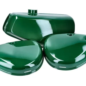Benzintank und Seitendeckel Set dunkelgrün für Simson S50, S51, S70 Zertifiziert