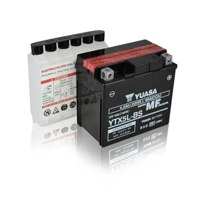 Solange Der Vorrat Reicht Yuasa Batterie YTX5L-BS 12V/4,2AH Motorradbatterie