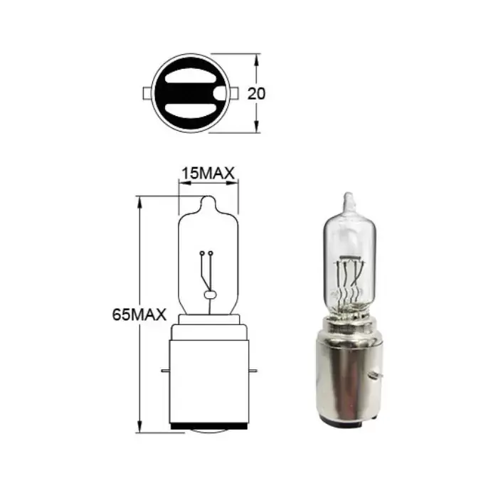 Halogen Hauptscheinwerferlampe 6V 35/35W Ba20d passend für Honda XL 185 S Schnäppchen