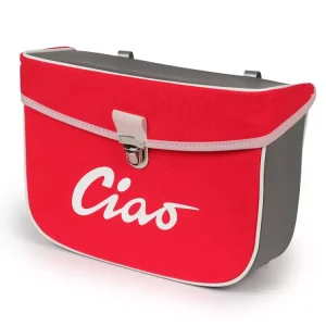 Satteltasche Moto Nostra Ciao Rot Grau Finale Aktion