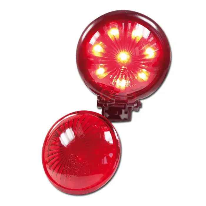 LED-Rücklicht Bates Style schwarz Ø57mm E-geprüft Neue Kollektion