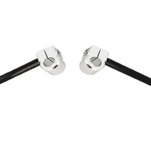 Stummellenker / Lenker Doppler 2-teilig, 22mm Aluminium schwarz D.30mm Klemmung für Mofa Must-Have