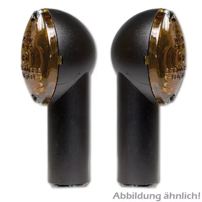 Schnäppchen Blinker Micro schwarz kurz getönt 12V/21W Halogen E-geprüft M10
