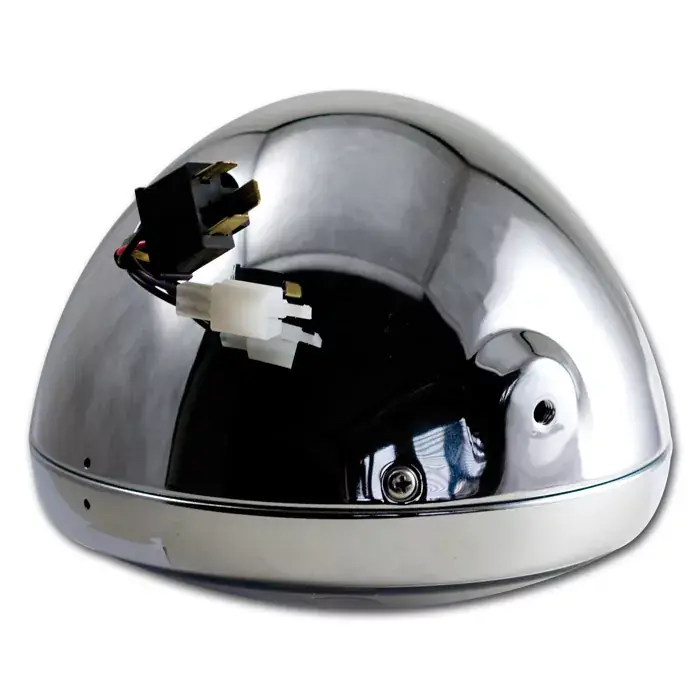 LED-Scheinwerfer Fargo 7 Zoll Chrom im British Style E-geprüft Günstig