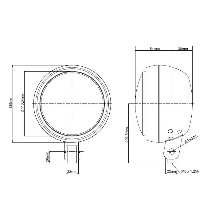 Bestpreis LED-Scheinwerfer Capsule 120 schwarz E-geprüft