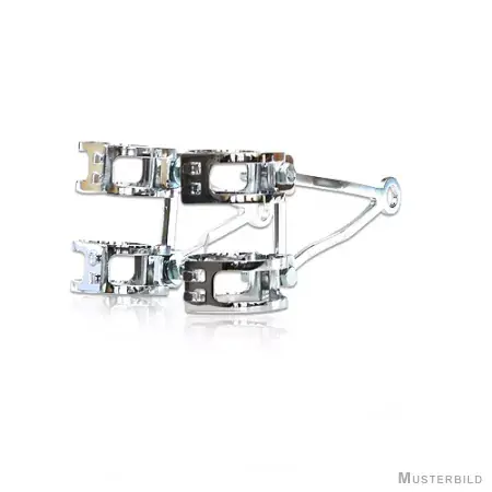 Lampenhalter-Set Alu-Chrom 51–54 mm mit 4 Schellen und 2 Haltern Gratis Versand