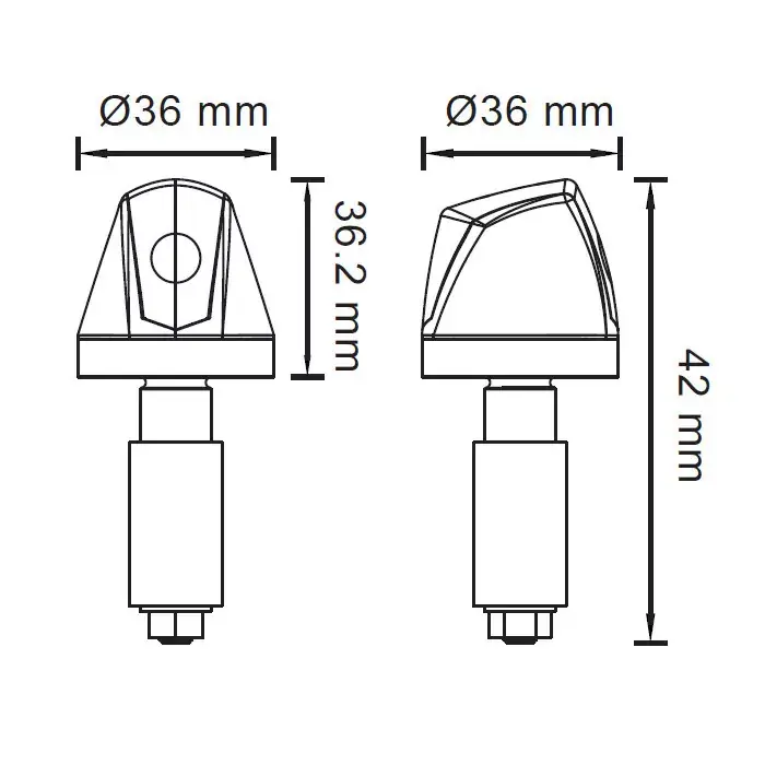 Günstig LED-Lenkerendenblinker KNIGHT schwarz E-geprüft