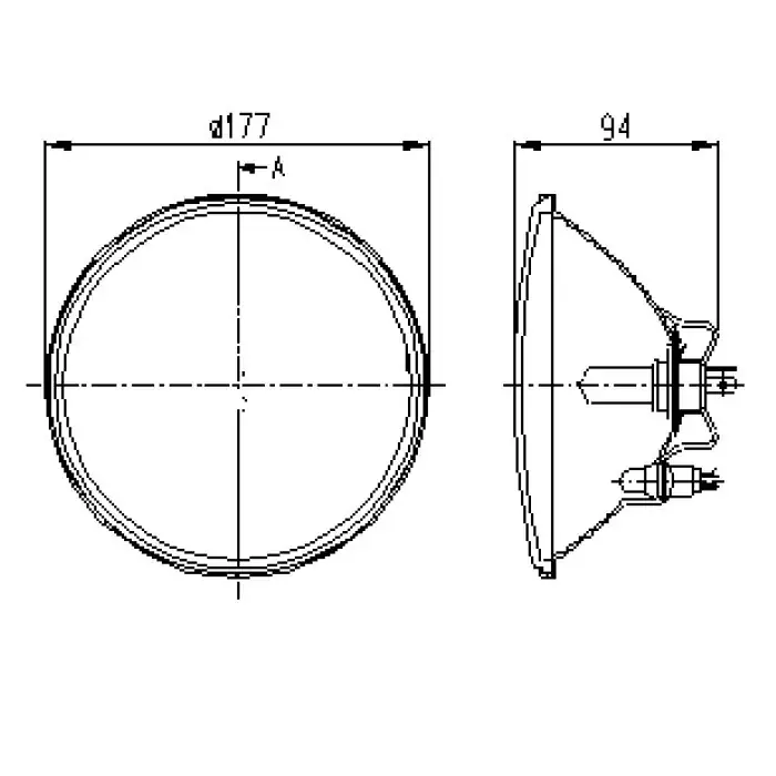 Schnäppchen Scheinwerfereinsatz 7 Zoll H4 klar mit Standlicht E-geprüft 12V 55/60W