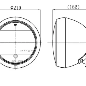 Kracherpreis LED-Scheinwerfer HD-Style 7 matt Schwarz E-geprüft