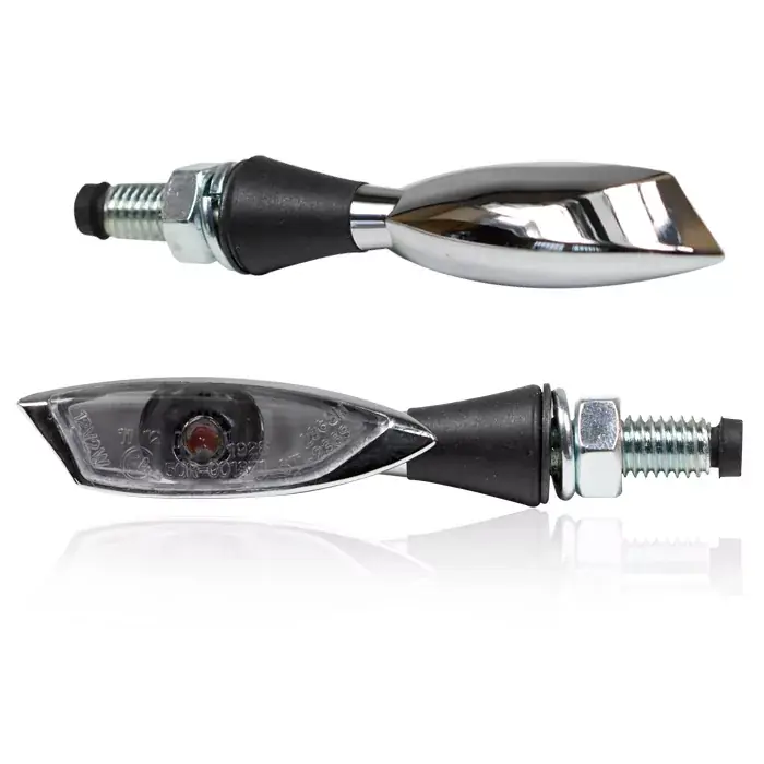 Abverkauf LED-Blinker Shadow light chrom Alu getönt E-geprüft
